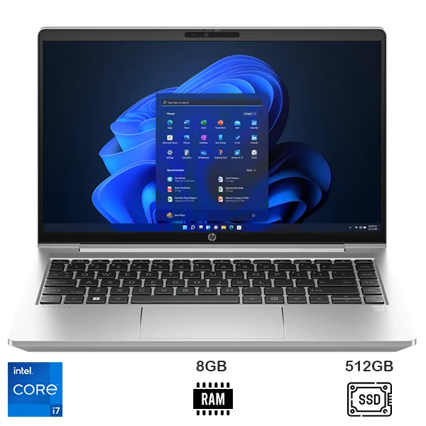 Hp probook 440 G10, intel core i7 1355U, 8GB RAM DDR4-3200, 512 gb PCIe NVMe SSD, 14"FHD, backlit keyboard, Intel UHD Graphics,720p HD camera, pike silver , PORTS 2x USB Type-A,2x USB Type-A 1 HDMI,1 stereo headphone,2x USB Type-C,1x RJ-45
