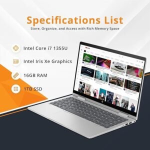 HP Envy 13 x360: 12th Gen i7, 16GB RAM, 512GB SSD - 2K Convertible Powerhouse