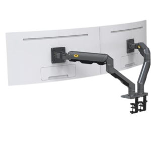 North Bayou G55 Heavy Duty Dual Monitor Arm Gas Spring Mount for 27–34” Monitors, Ultra Stable Full Motion Stand